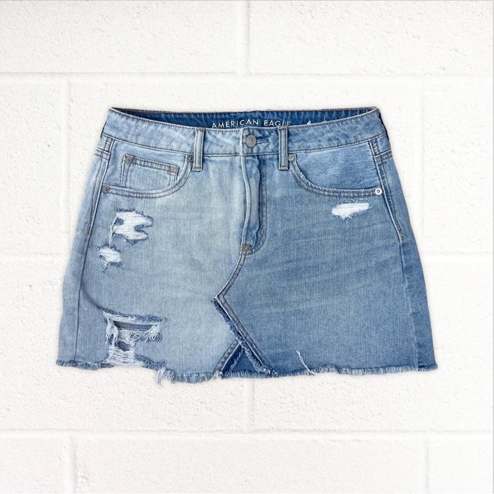American Eagle Split Dye High Waisted Distressed … - image 1